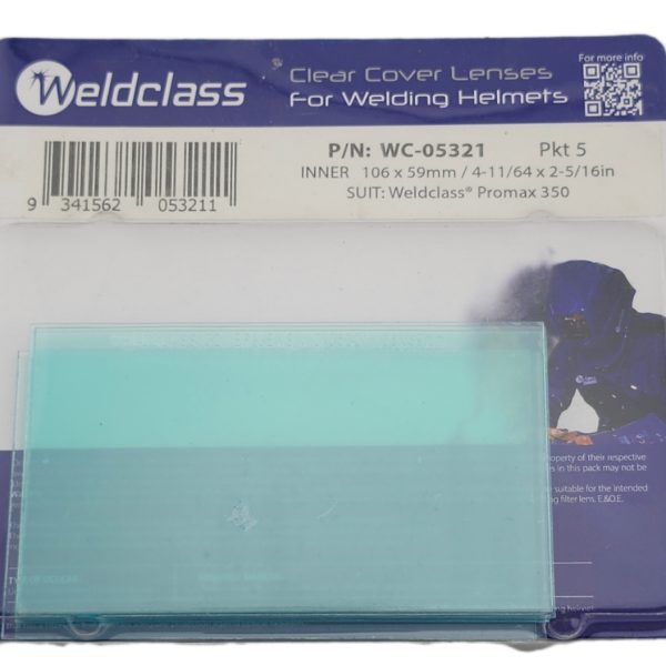 Welding Helmet Clear Lenses 106 x 059mm (5 Pack)