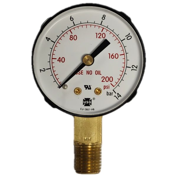 Miller Electric Pressure Gauge 0 to 200 PSI Bar Ga140-03