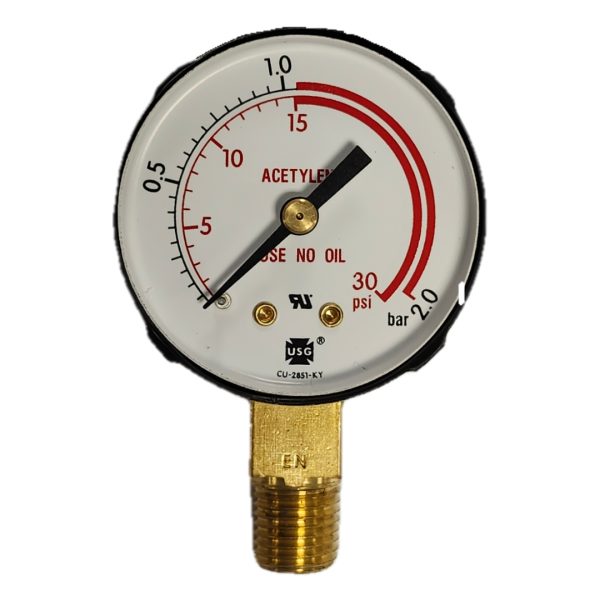 Miller Electric Pressure Gauge 0 to 30 PSI to Bar 2 Ga134-03