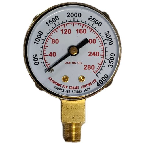 Pressure gauge to 4000 lb. Lg. A4000