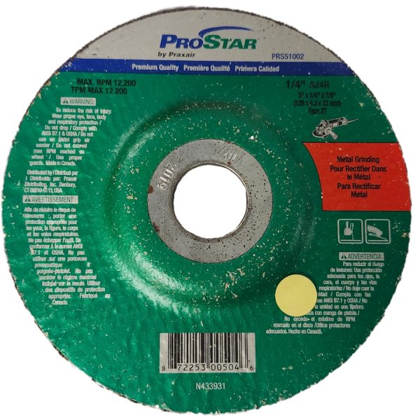 5"X1/4 metal Wheel Prostar Cutoff Wheels A24R Black Nickel